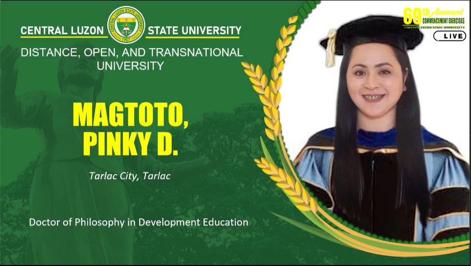 CLSU Distance, Open, and Transnational University (CLSU DOT-Uni) Graduating Class of 2024C